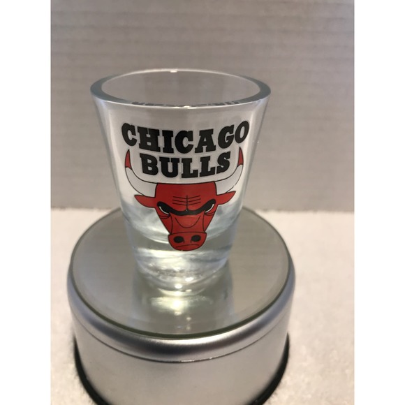 Chicago Bulls Shot‎ Glass Red Black White Logo Hunter Barware NBA Basket… - Picture 7 of 7
